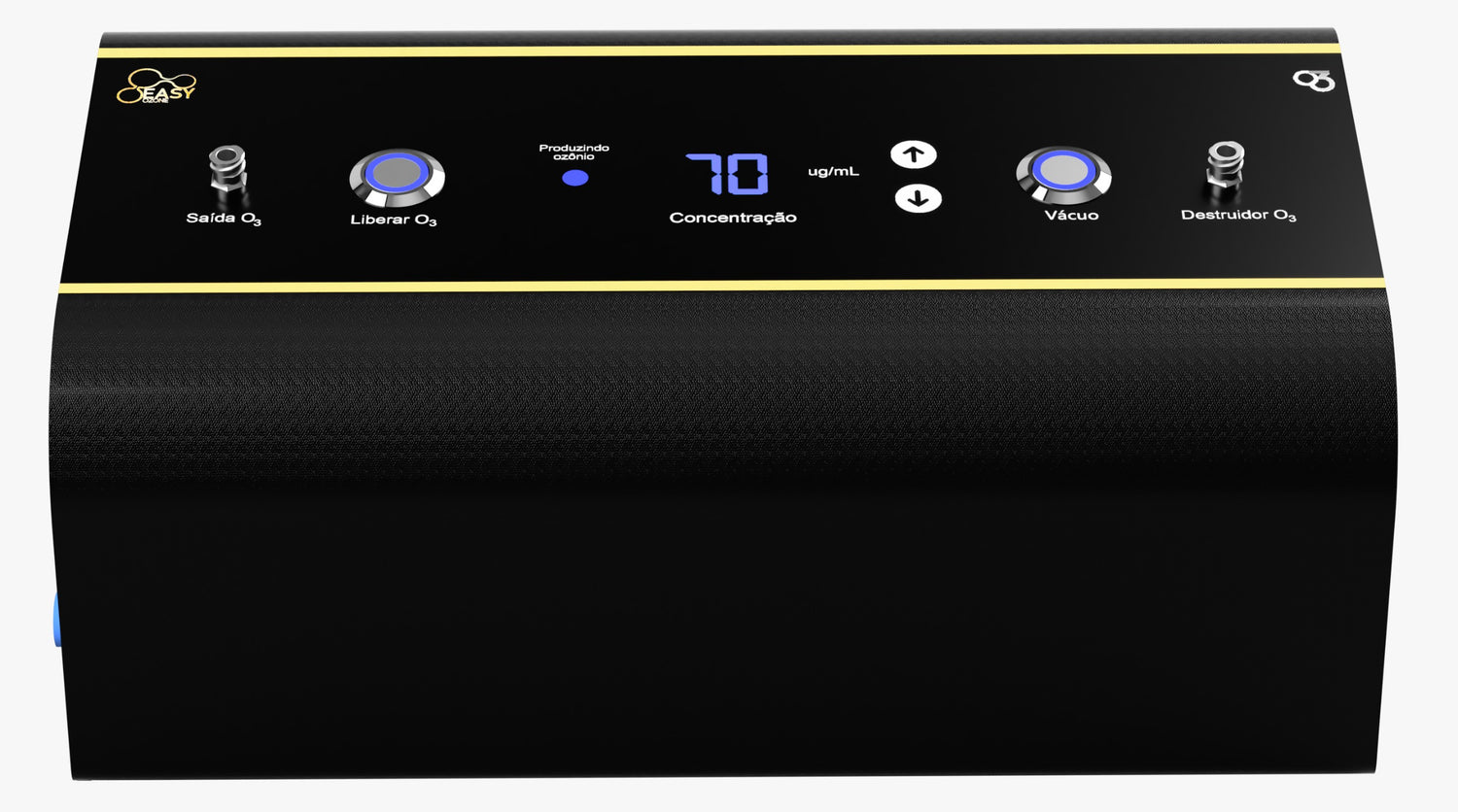 Easy Gerador de Ozônio Digital  com Anvisa e vácuo integrado - com cilindro All Black