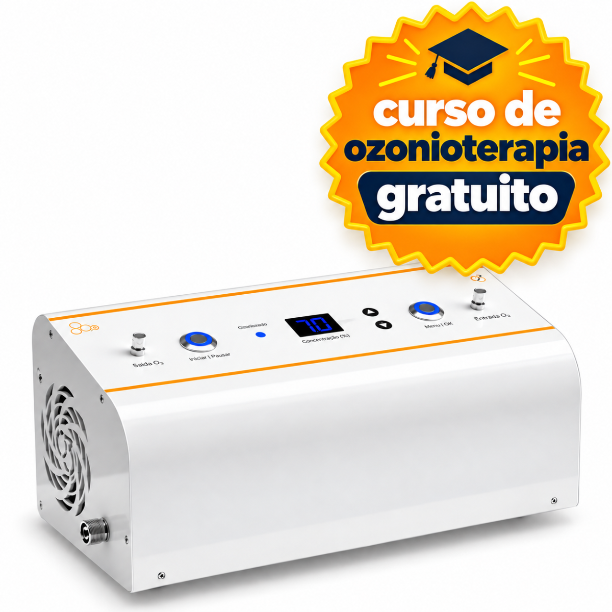 Easy Gerador de Ozônio Digital  com Anvisa e vácuo integrado
